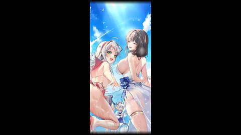 Nikke Goddess of Victory Seraphim, Blue Water Island, Mary Bay Goddess, and Neon Blue Ocean