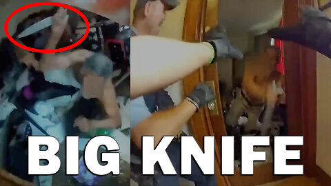 Knifeman Rushes And Lunges At Officers Before Being Fatally Shot On Video! LEO Round Table S10E166