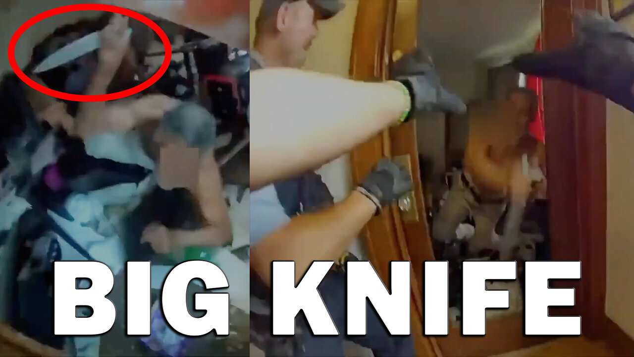 Knifeman Rushes And Lunges At Officers Before Being Fatally Shot On Video! LEO Round Table S10E166