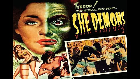 SHE DEMONS 1958 Nazi Madman Conducts Experiments to Turn Women into Zombie Monsters FULL MOVIE in HD