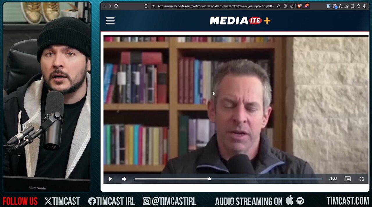 Sam Harris SLAMS Joe Rogan, Says He Platforms LIES, Dave Smith ROASTS Sam For Being A Hypocrite
