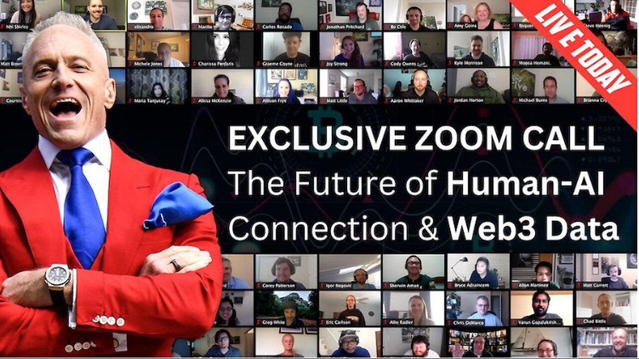 LIVE NOW ON ZOOM 🟢 The Future of Human-AI Connection & Web3 Data - Invest Today