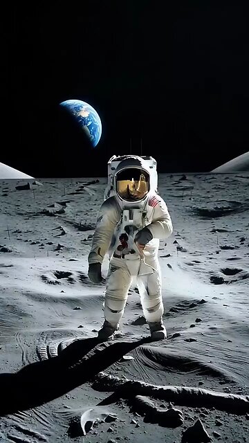 Astronaut on the Moon 🌕 | Stunning Lunar Exploration Footage in 4K Astronaut on the Moon