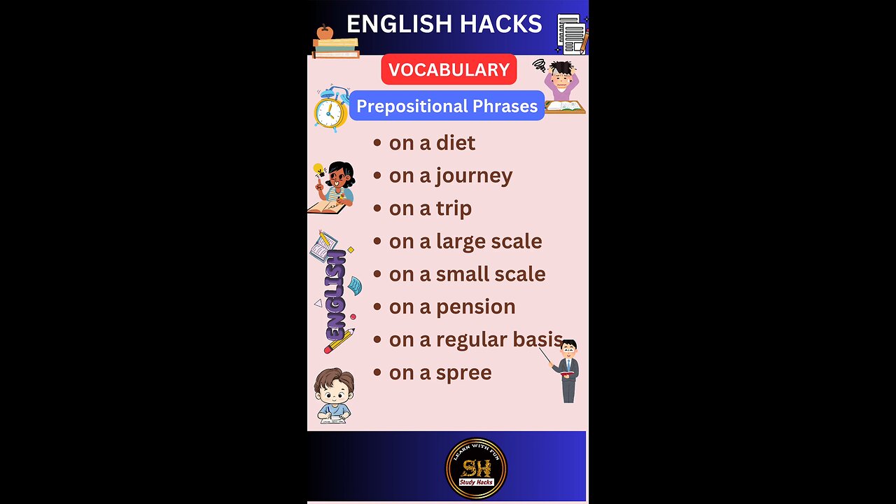 Most important daily use Prepositional phrases 05 #studyhacks123 #vocabulary #english #shorts
