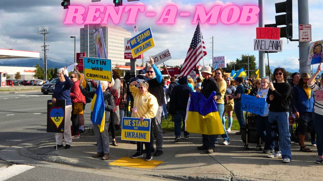 Rent-A-Mob Protests Trump-Putin Alaska Summit