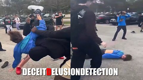 A High School white student was savagely attacked and body-slammed by a mob of black students