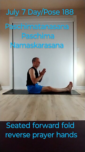 Paschimatanasana Paschima Namaskarasana / Seated forward fold reverse prayer hands