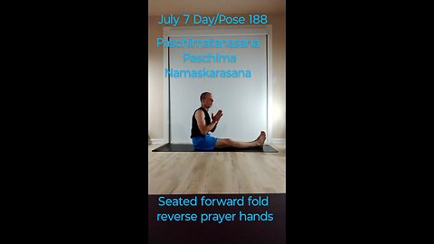 Paschimatanasana Paschima Namaskarasana / Seated forward fold reverse prayer hands