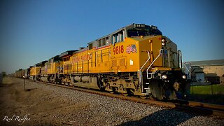 NS 1020 and BNSF Going Over Railroad Bridge - St. Croix Subdivision