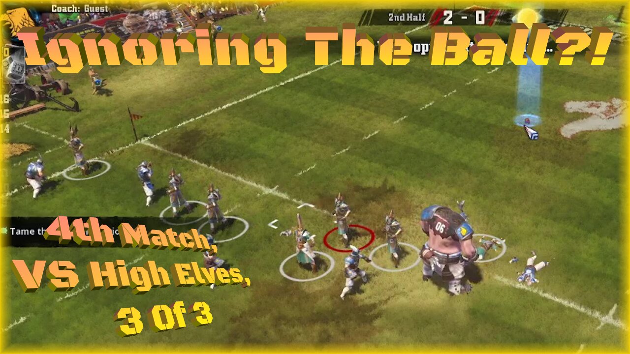 Ignoring The Ball!/ 4th Match, VS High Elves, 3 of 3/ Blood Bowl R1 E10