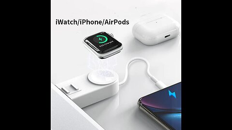 Portable Mini Charger, with Wireless Charging Module, for iWatch, iPhone & AirPods