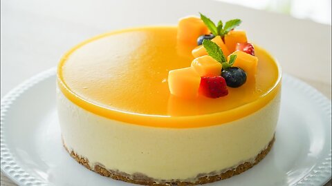 Easy No-Bake Mango Cheesecake | Creamy, Refreshing & Delicious!