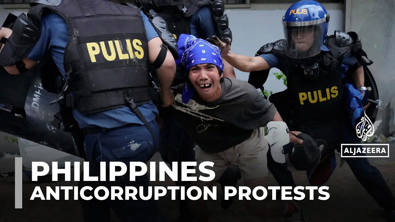 More than 200 arrested after anticorruption protests in Philippines
