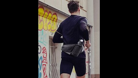 Waterproof Sports Waist Bag with Adjustable Bottle Holder & Night Reflective Strip, for Running