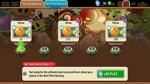 Plants vs Zombies 2 - Plant Nursery - Blover - March/April 2025
