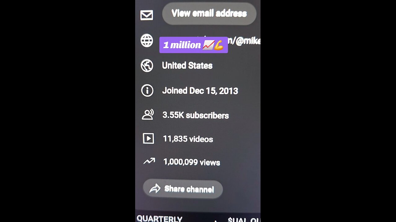 1 million views 💪📈