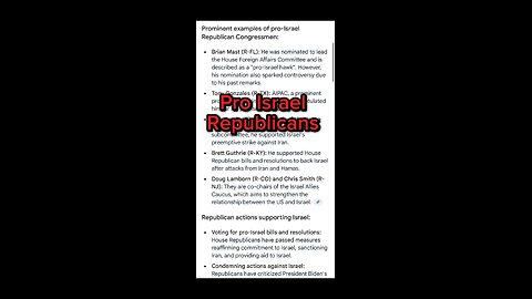 Pro Israel republicans . One hand washes the other