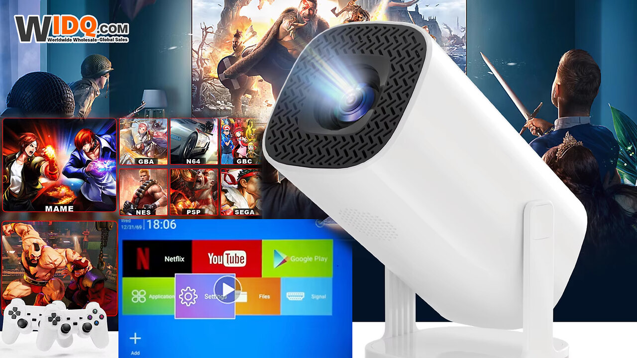 🎮 Upgrade Your Entertainment with the Mini Game Projector – 4K HD, Smart & Portable! 📱