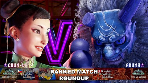 Kuya Kalbo SF6 Ranked Match Roundup. Chun Li Master Rank [Hori Fight Stick]
