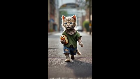 Cat Mother is Search food for her Child #catlover #shorts #fyp