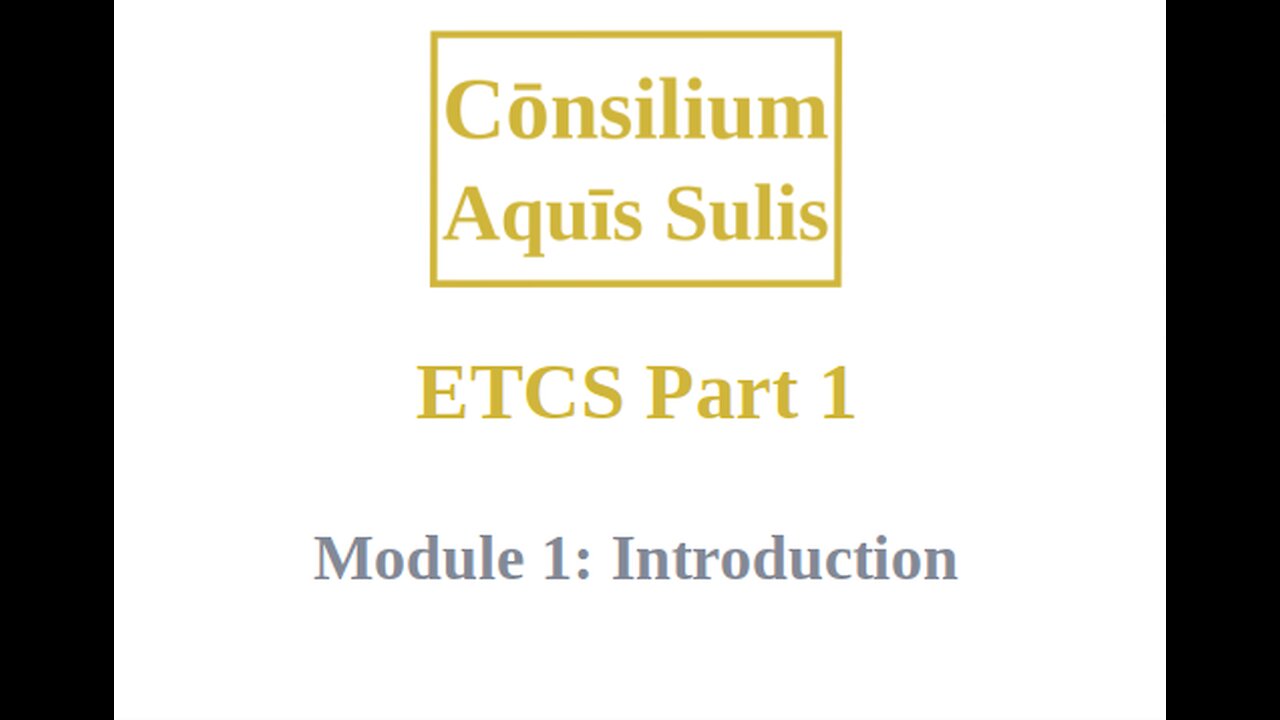 ETCS Part 1 Module 1 (English)