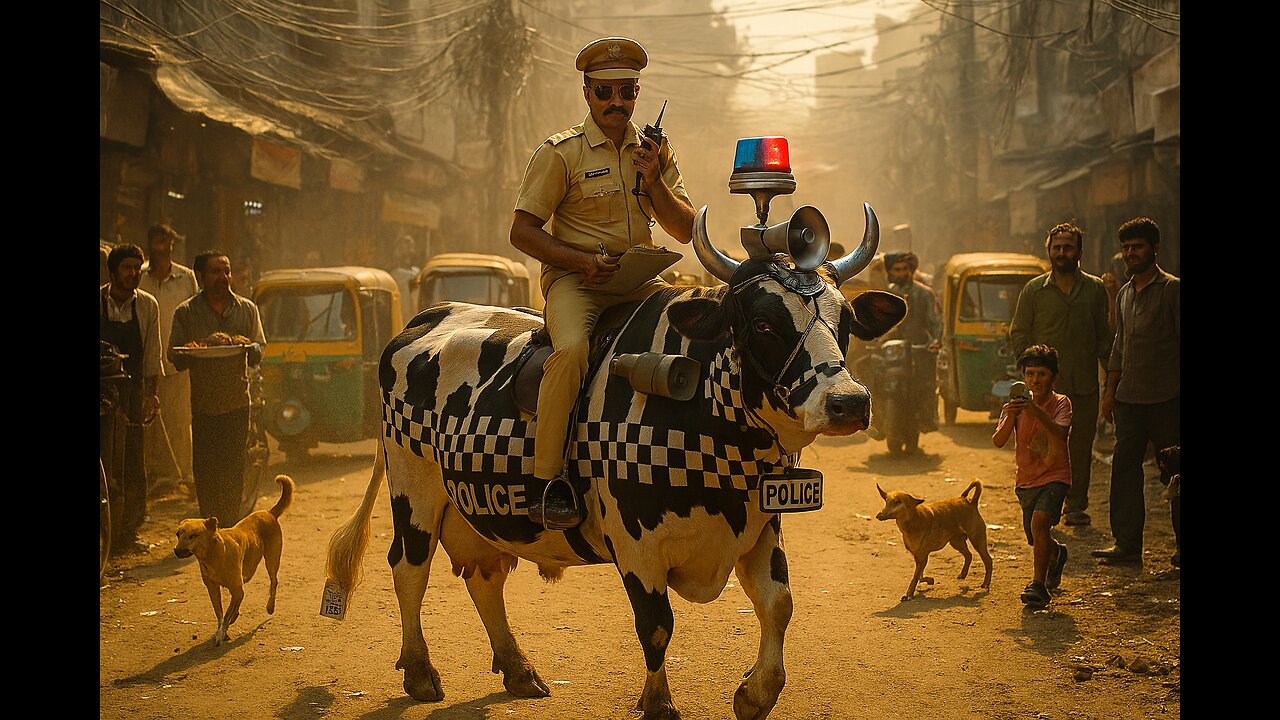Police cow 🚨🐄🇮🇳