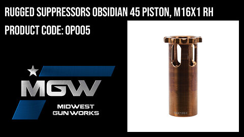 Rugged Suppressors Obsidian 45 Piston, M16x1 RH - OP005