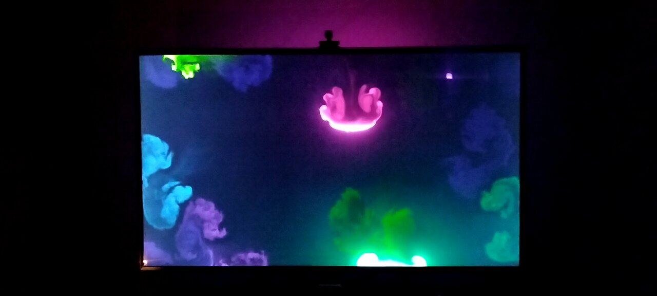 Using Govee with a live wallpaper that goes to the music. Works nicely together