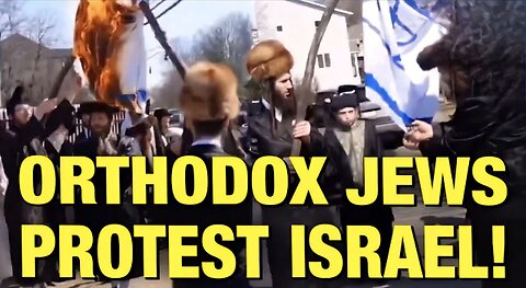 Ultra-Orthodox Jewish Protesters BURN Israeli Flag!