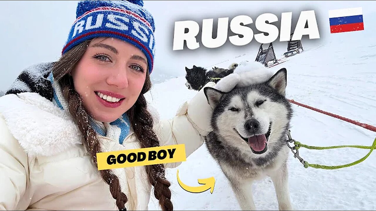 RIDING RUSSIAN HUSKY ON OPEN BAIKAL ICE 🇷🇺 *and falling in love*