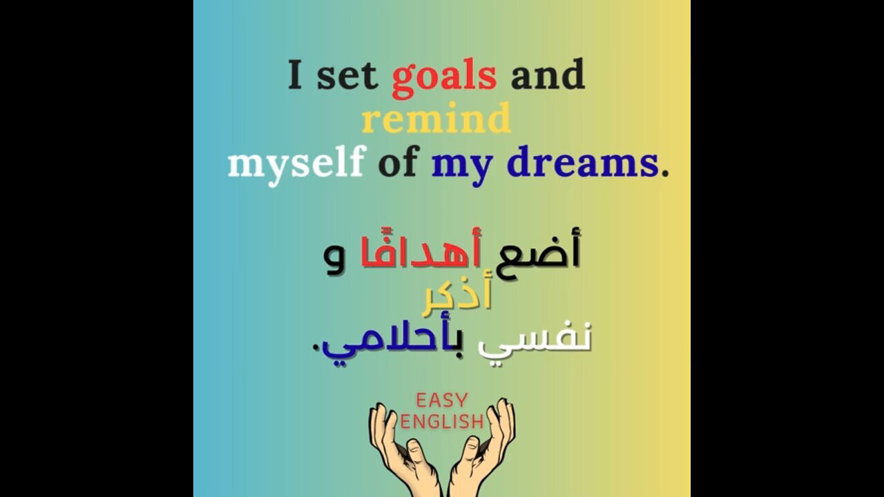 I SET GOALS AND REMIND MYSELF OF MY DREAMS