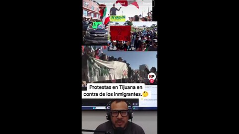 Protestas en Tijuana en contra la inmigrantes. 🤔 #Tijuana