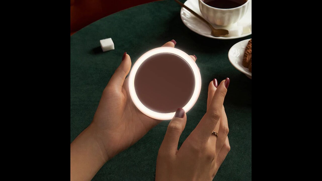 Smart Portable Makeup Mirror With Led Light