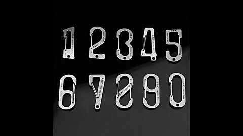 Lucky Number Stainless Steel Carabiner & Round Keyring Set, for Men & Women