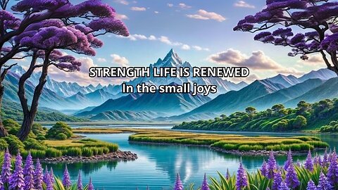 Strength, Life is Renewed in Small Joys.