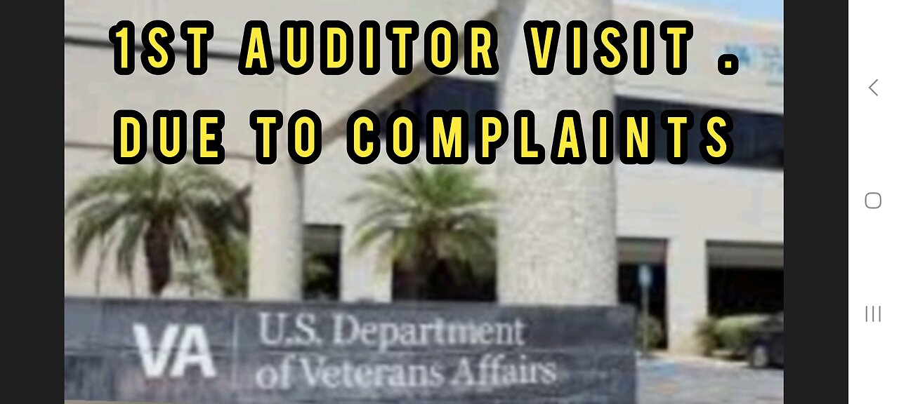 1 ST GOV. AUDITOR INVESTIGATE COMPLAINTS OF A V.A. CLINIC.