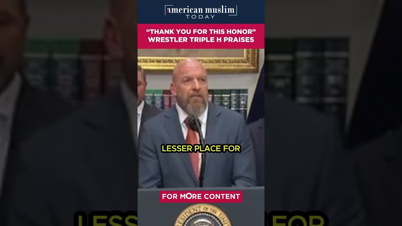 Thank you for the honor - wrestler triple h praises.