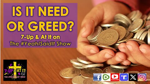 WORD OF THE DAY: JOHN 6:28 - IS IT NEED OR GREED?