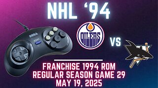 NHL '94 Franchise League (1994) - Oilers (kaze) at Sharks (Len) {Genesis} - Game 29