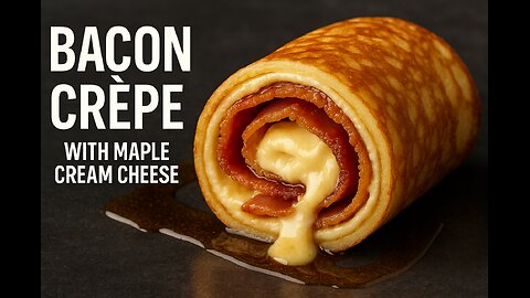 Bacon Crêpe with Maple Cream Cheese 🥞🥓🍯 | FlavorVille Chaos