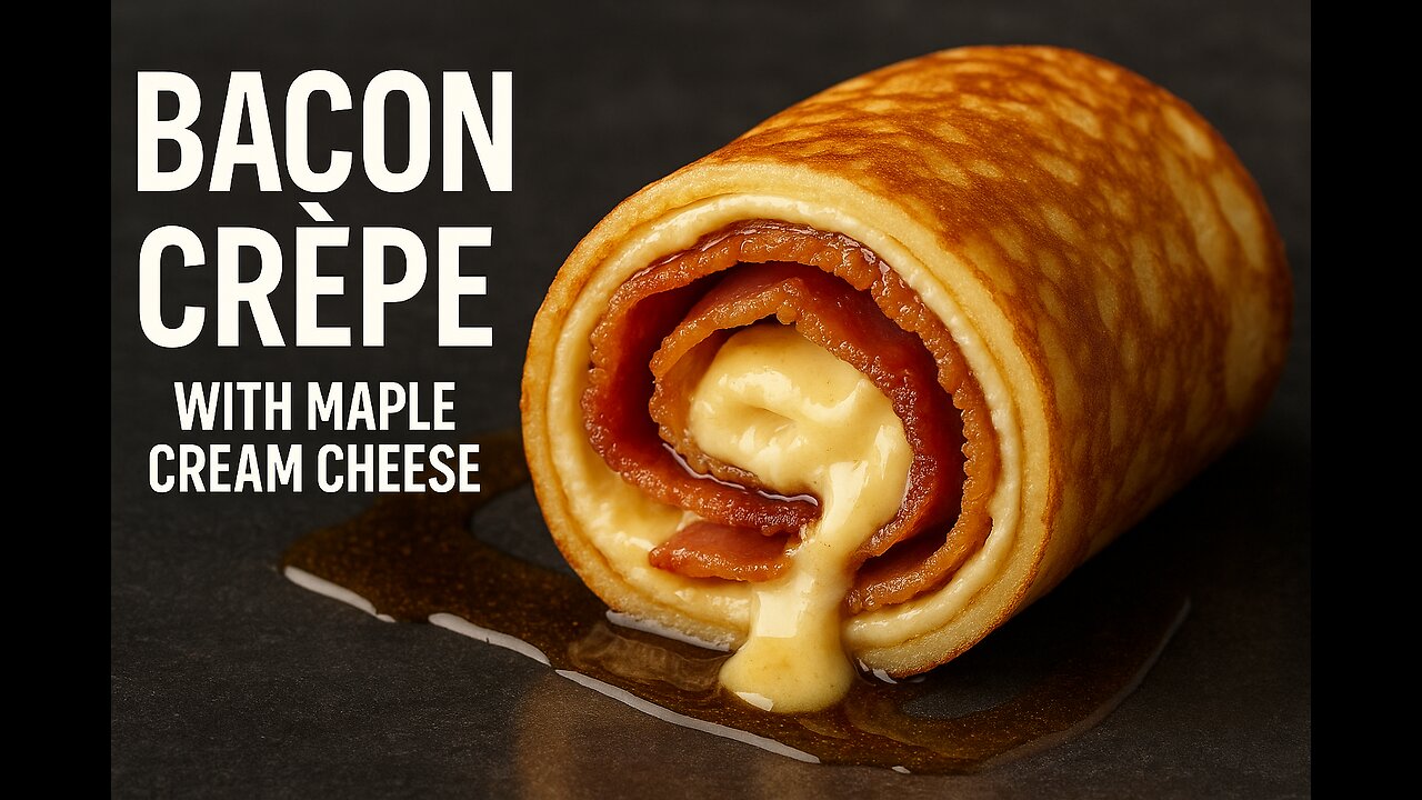 Bacon Crêpe with Maple Cream Cheese 🥞🥓🍯 | FlavorVille Chaos