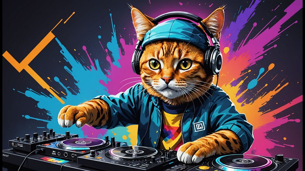 The AI DJ Cat 🤖🎧 24/7 Electro House Mix Live Stream | Generated by SAIUNES Cloud