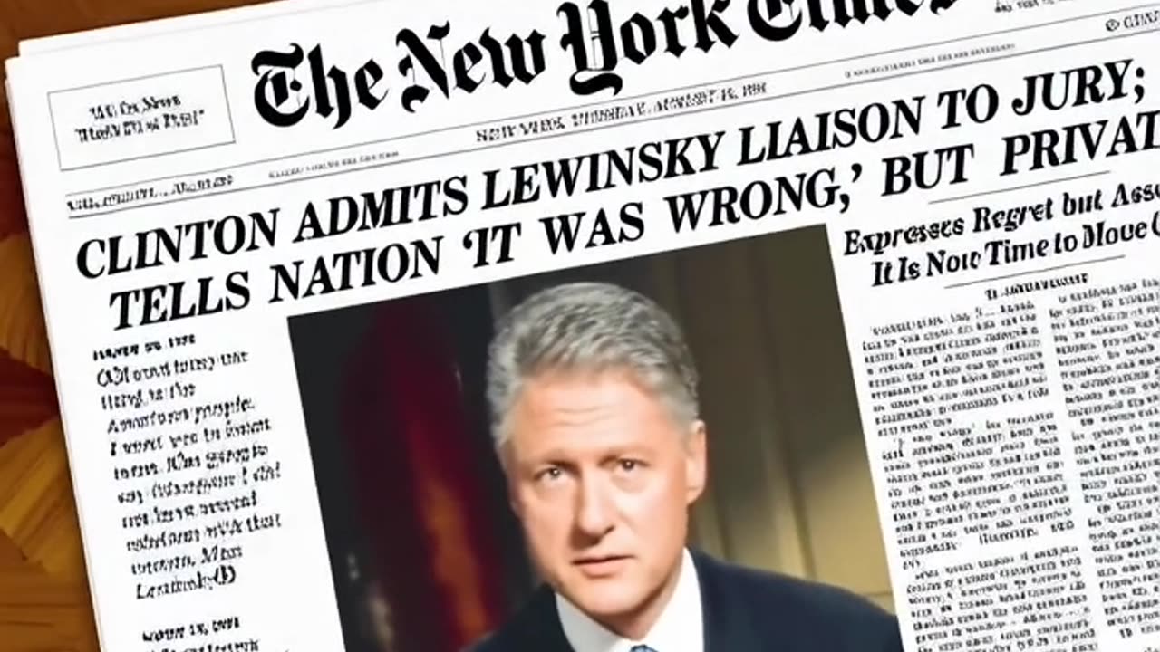 Clinton 1998 News Paper Call Out