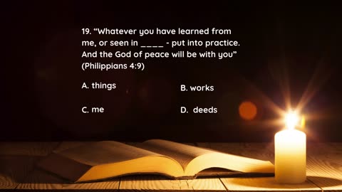 Bible Quiz Book of Philippians NIV 30 multiple choice questions