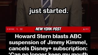 Howard Stern Cancels Disney+ over Jimmy Kimmel