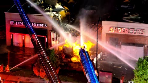 Dominos fire aftermath in Herriman Utah, building exploded before this. 7/5/2025