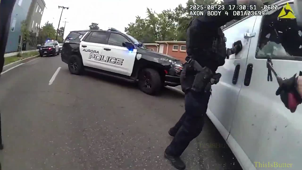 Suspect in a stolen car gets lit up with pepper balls and wanted to take a smoke break after pursuit