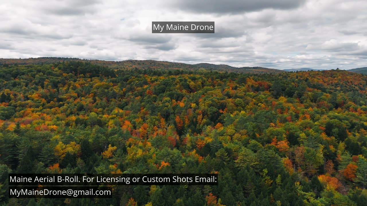 Maine B-Roll (No Sound): Western Maine Trees and Mountains (Short Pan)