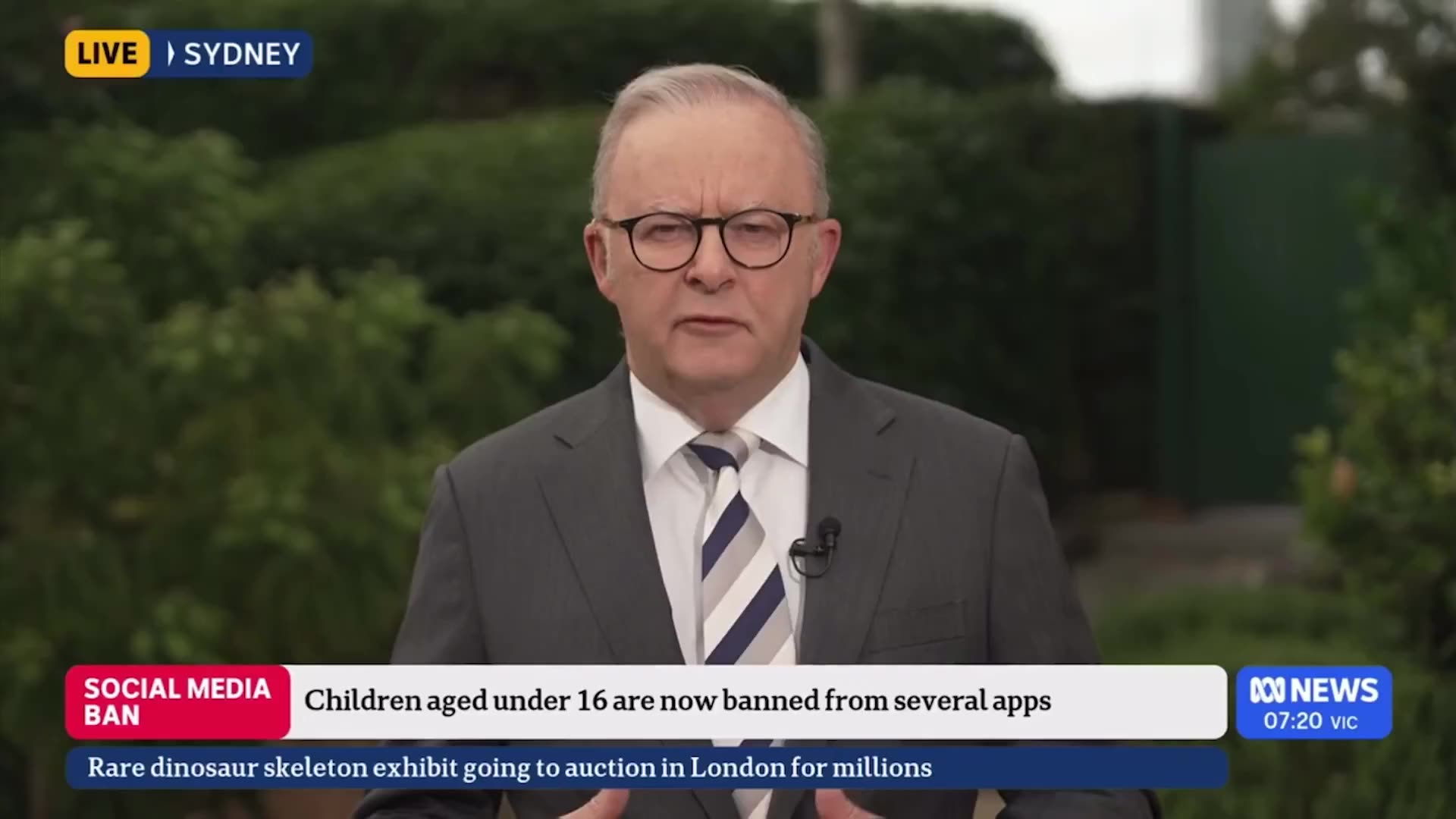 Earlier, Australian Prime Minister Anthony Albanese officially announced the ban of social