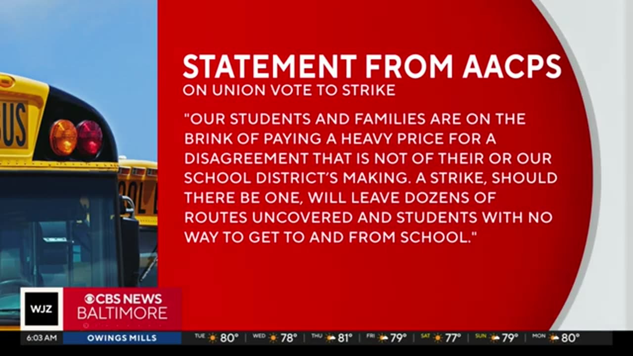 Union for Anne Arundel County bus drivers and aides authorize strike